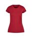 T-shirt Basic Femme Bordeaux Build Your Brand-1
