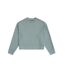 Womens/ladies Active Crop Sweatshirt Pale Green Animal-2