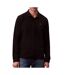 Polo manches longues noir foncé homme calvin klein casual pique-1