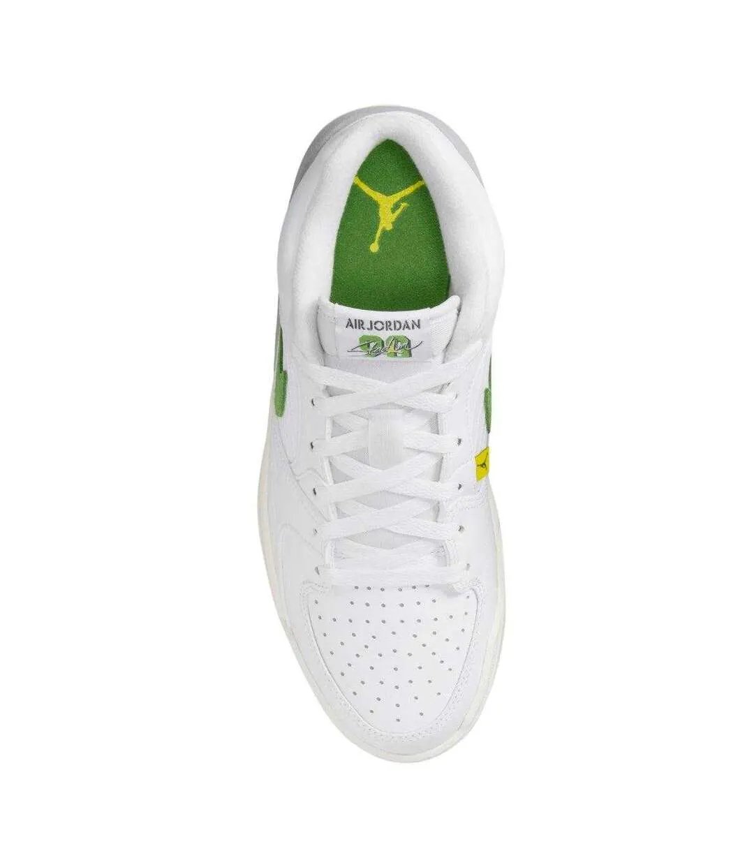 Womens/ladies Air Jordan Stadium 90 Leather Trainers White Green Nike-3