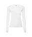Womens/ladies Unstoppable Fresh Underscrub Base Layer Top White Onna-2