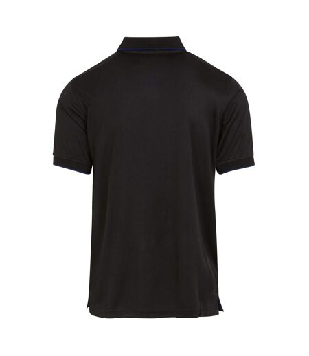 Mens navigate short-sleeved polo shirt black/new royal Regatta