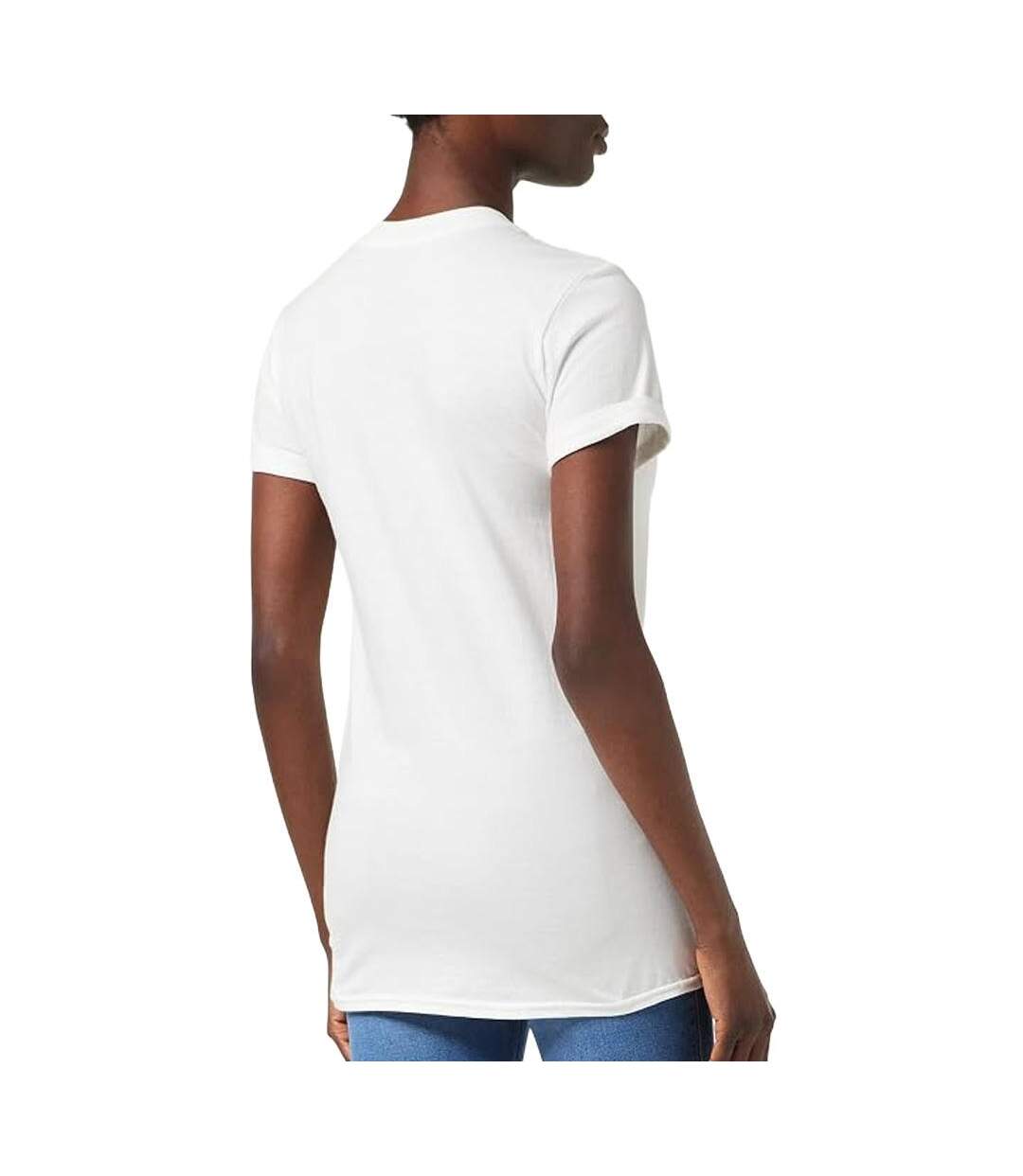 T-Shirt blanc femme disney mickey forward sketch-2