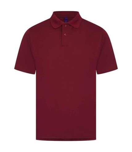 Mens coolplus polo shirt burgundy Henbury