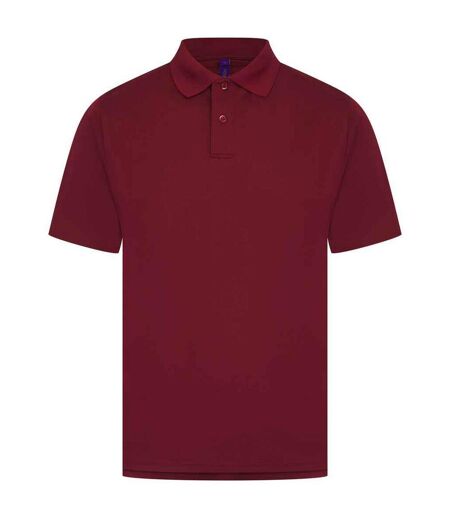 Mens coolplus polo shirt burgundy Henbury