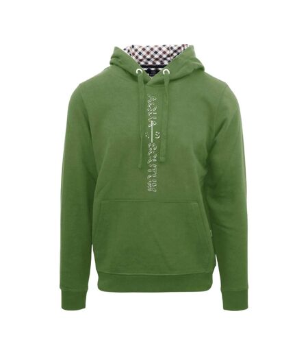 Sweat À Capuche Motif/style Lettrage Homme Vert Kaki Aquascutum