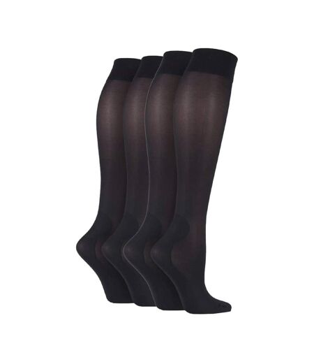 2 Pack Ladies 40 Denier Compression Knee High Energising Socks
