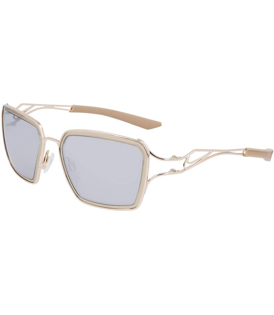 Unisex Adult Square Prism Sunglasses One Size Gold Silver Gold Nike-3