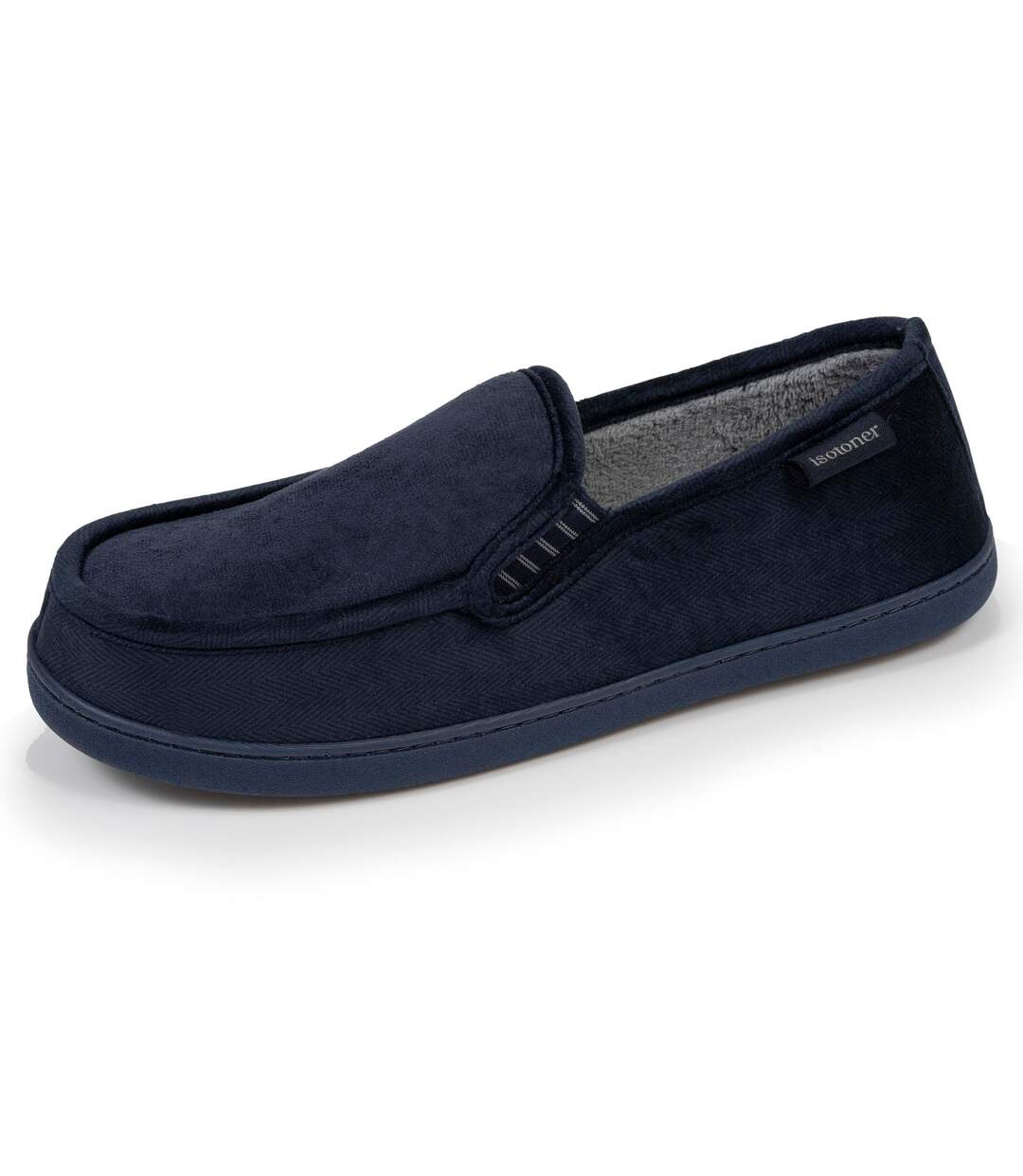 Isotoner Chaussons Mocassins homme semelle à mémoire de forme-1
