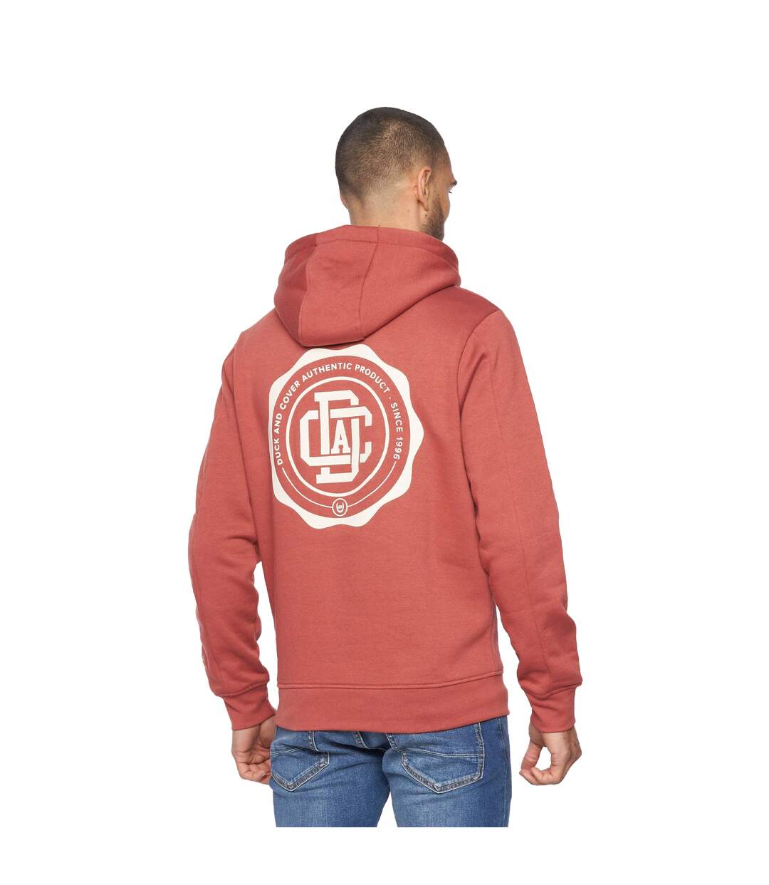 Mens Keyaan Hoodie Red Duck And Cover-2