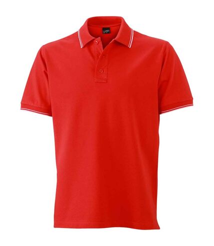 Polo homme - JN986 - rouge tomate