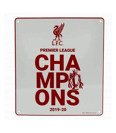 Liverpool FC - Plaque de porte PREMIER LEAGUE CHAMPIONS (Blanc) (Taille unique) - UTSG19069