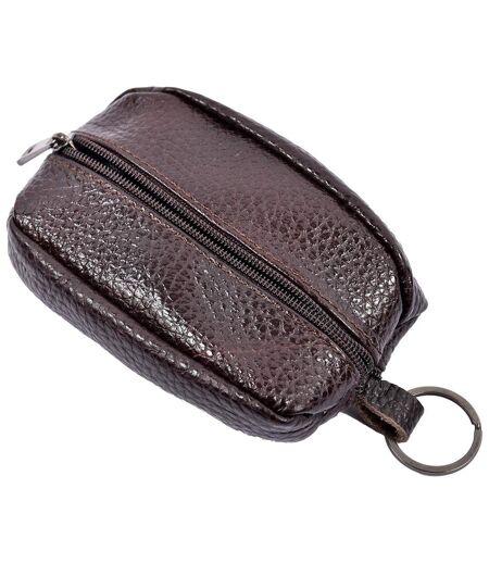 Porte Monnaie Grain de Café - Cuir Vachette - 8820 BROWN