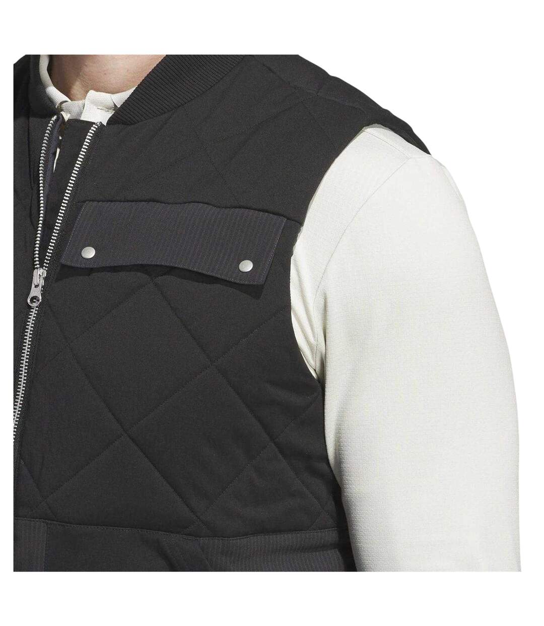 Mens Golf Quilted Recycled Polyester Gilet Black Adidas-4