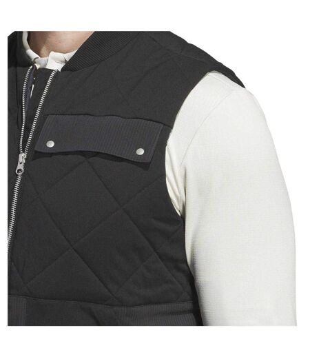 Mens Golf Quilted Recycled Polyester Gilet Black Adidas