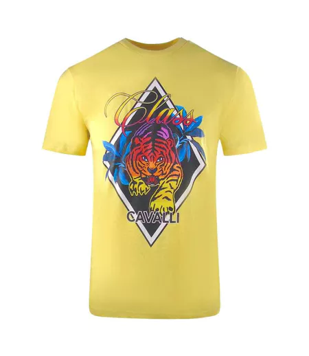 T-shirt Adulte Unisexe Diamond Tiger Jaune Cavalli Class