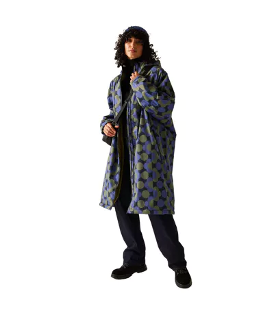 Peignoir À Langer Imperméable Motif/style À Pois Orla Kiely Femme Bleu Olive Foncé Regatta