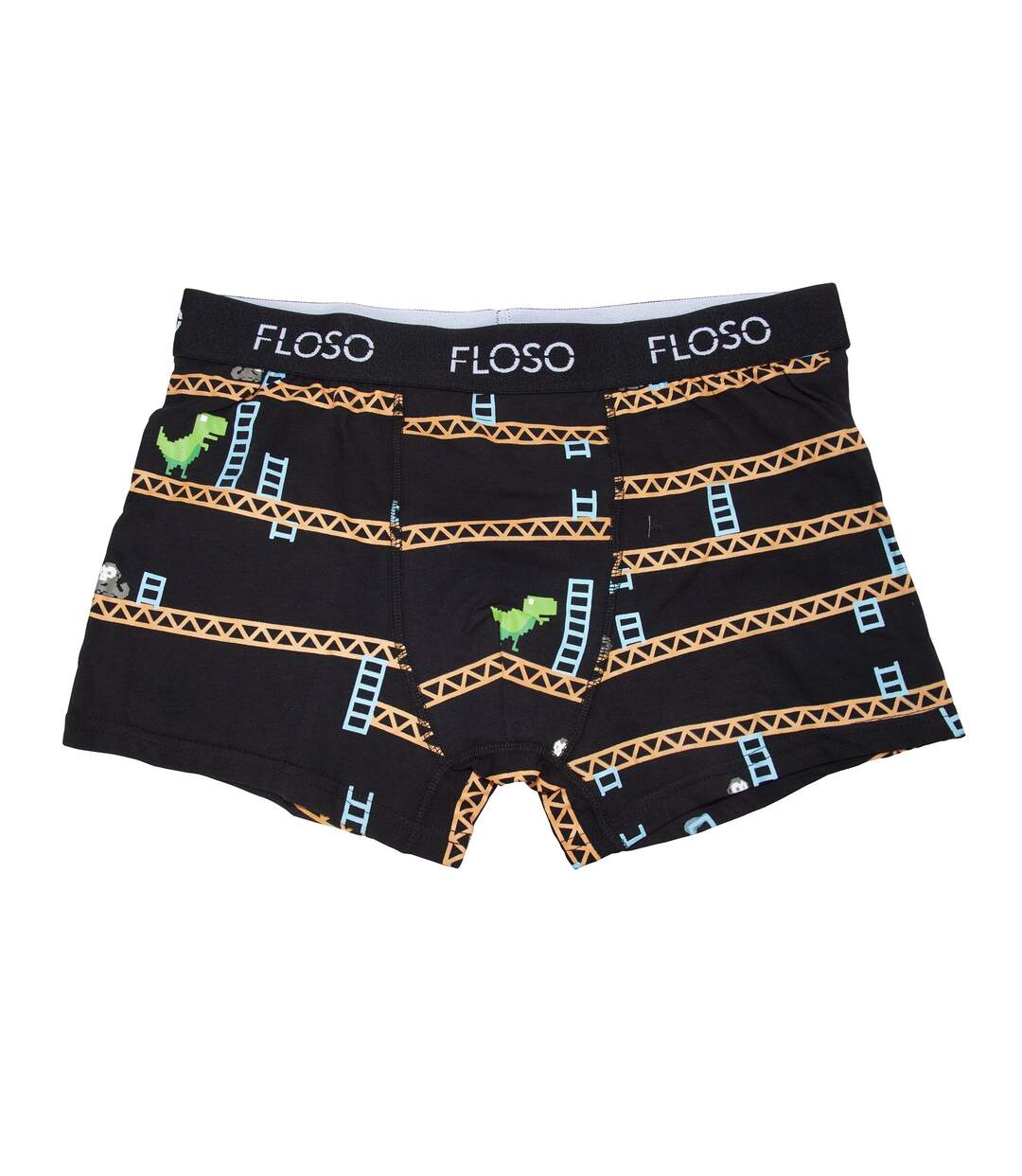 FLOSO Mens Retro Game Boxer Shorts (5 Pairs) (Black)