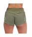 Womens/ladies Series-3 Elasticated Waist Running Shorts Khaki Skins-2
