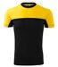 T-shirt fashion manches courtes bicolore - Unisexe - MF109 - jaune
