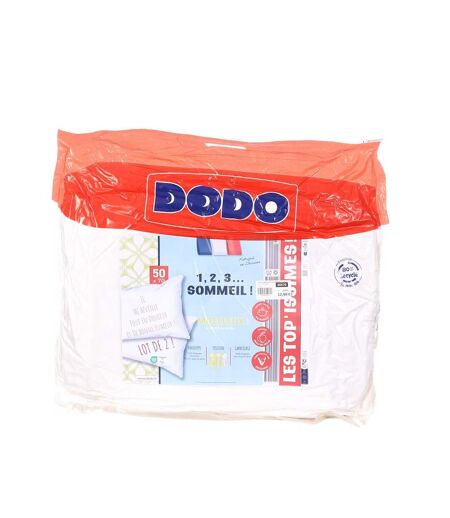 x2 oreillers blanc dodo 123 sommeil  50x70