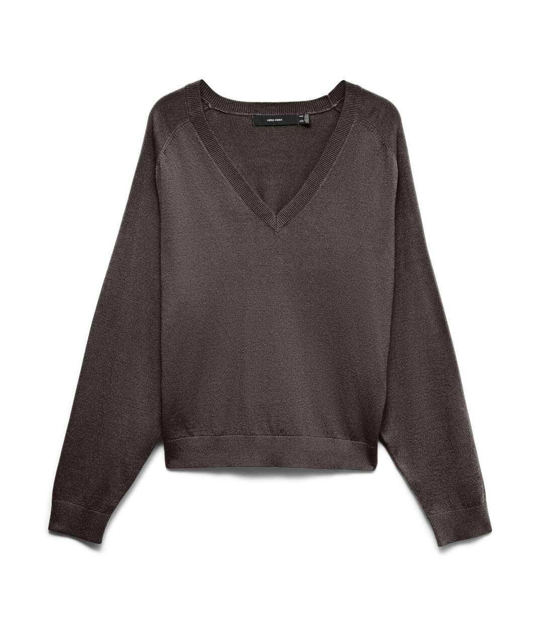 Pull marron femme vero moda holly karis-1