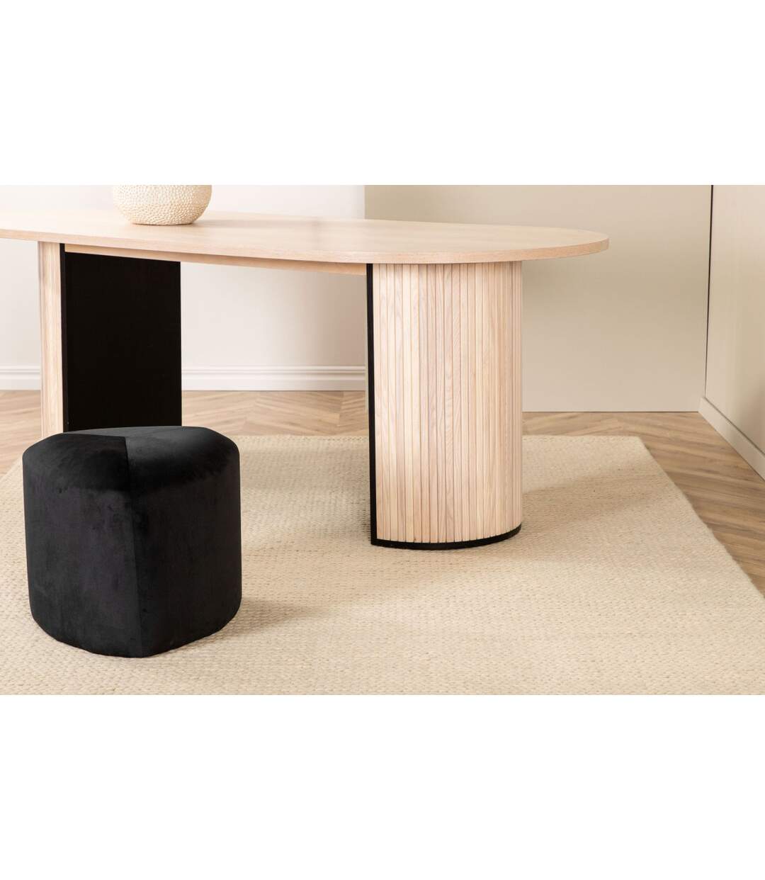 Tapis Tressé en Laine Marta 200x300cm Naturel-3