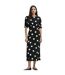 Robe Mi-longue Motif/style À Pois Mela Femme Noir Finery-1