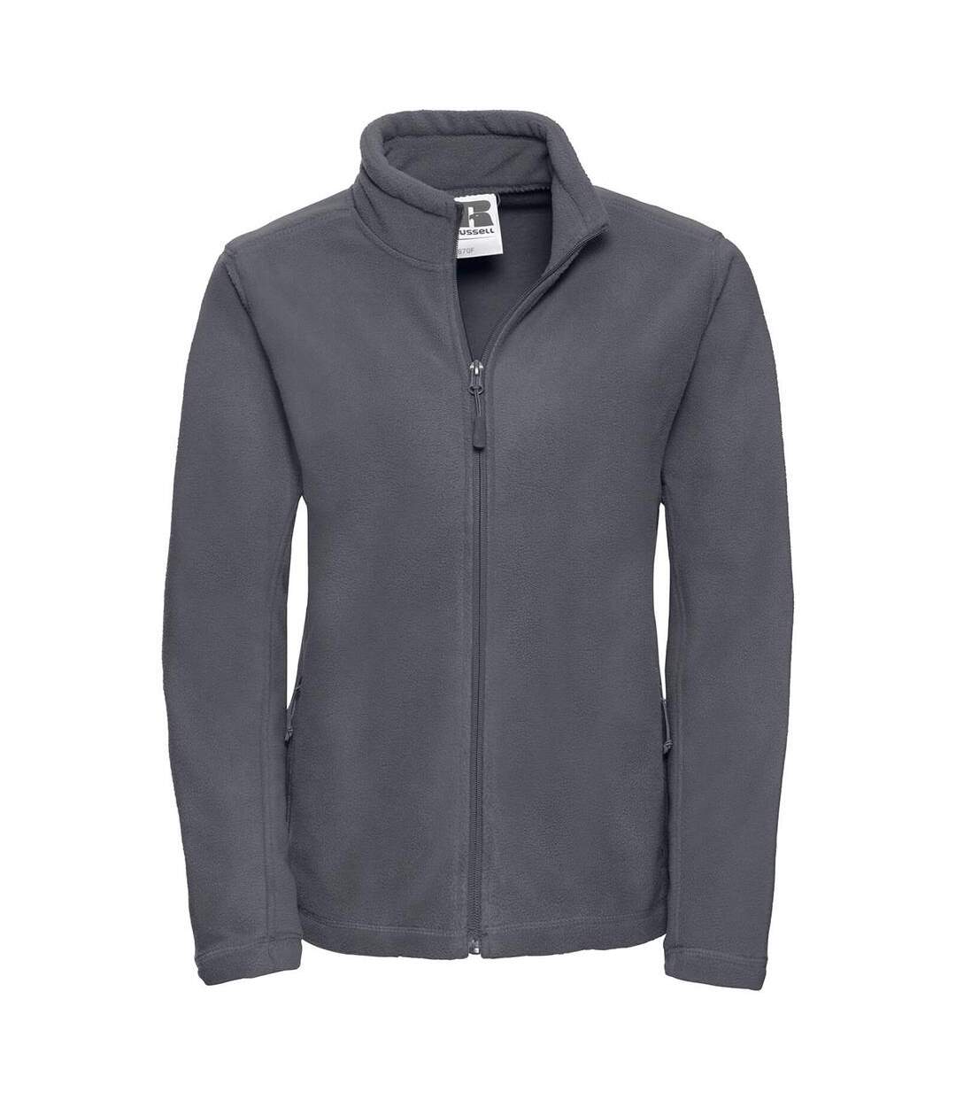 Russell Colours Ladies Full Zip Outdoor Fleece Jacket Veste Polaire D'extérieur À Fermeture Éclair Gris Jerzees Colours-1