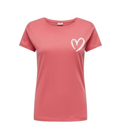 T-shirt rose vif  femme jdy smoke - xs