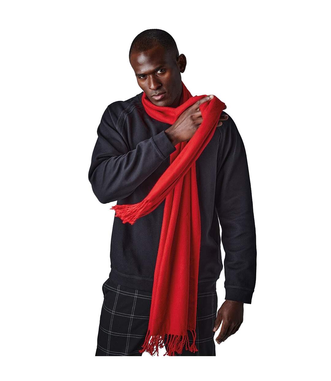 Classic woven scarf one size classic red Beechfield-2