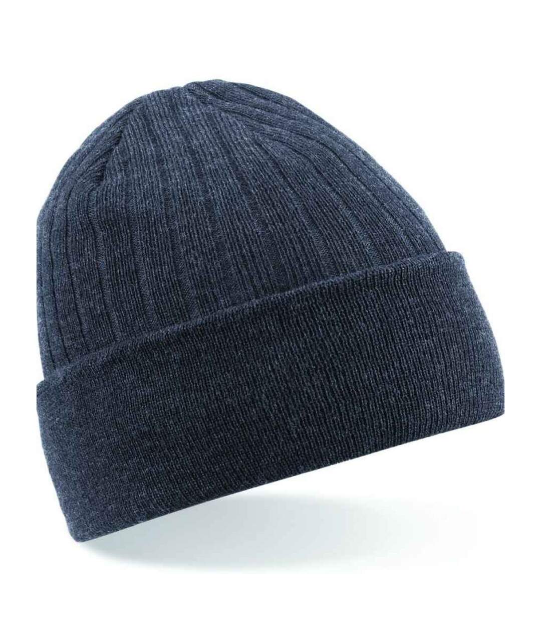 Unisex adult thinsulate beanie dark graphite Beechfield-1