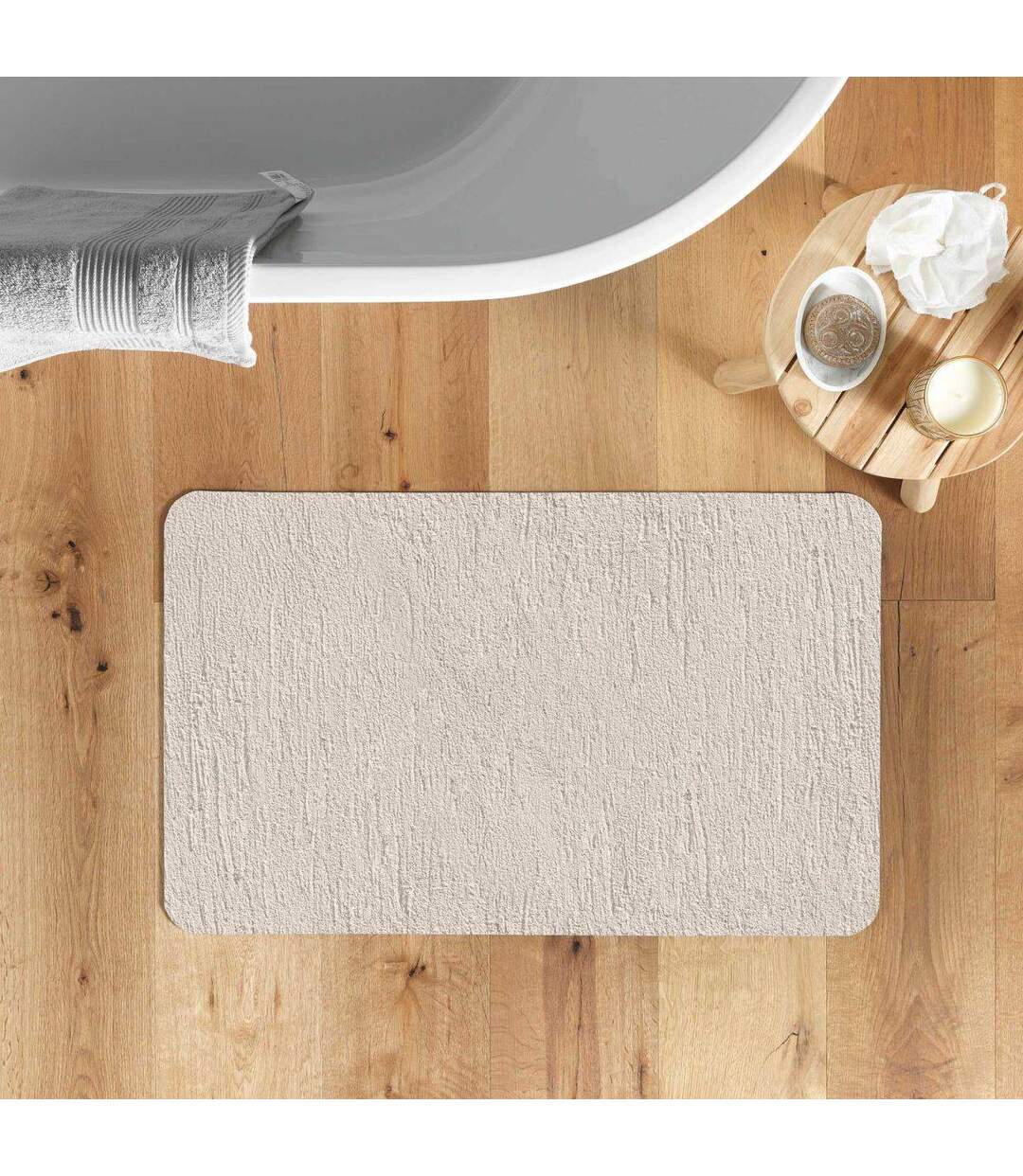 Tapis de Bain Ultra-Absorbant Stan 50x80cm Naturel-5