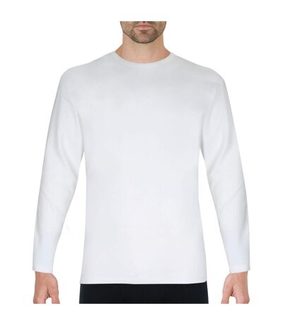 T-shirt col rond manches longues homme Pur Coton Premium
