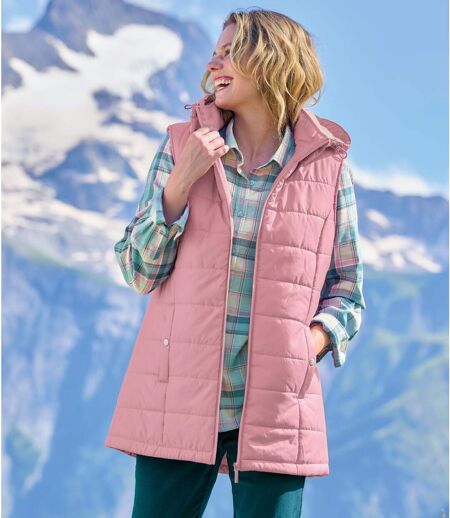 Women's Pink Padded Gilet