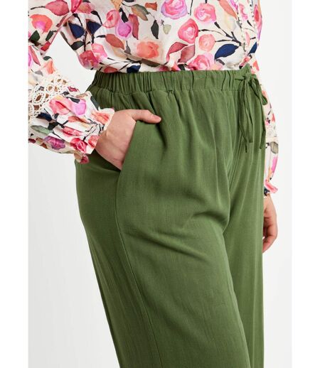 Pantalon fluide avec lin, effet naturel