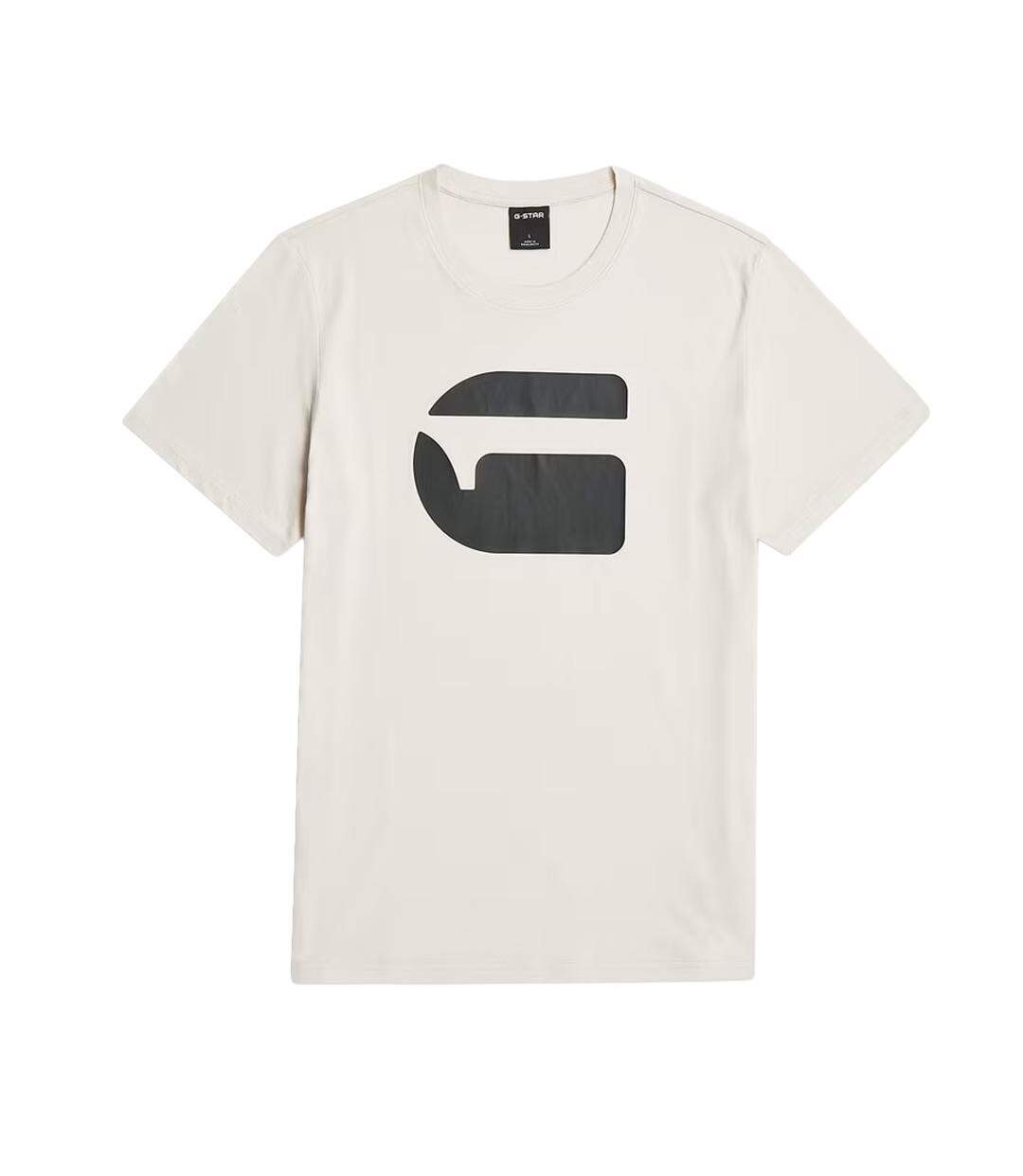 T-Shirt beige/noir homme g-star raw logo-2