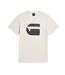 T-Shirt beige/noir homme g-star raw logo-2