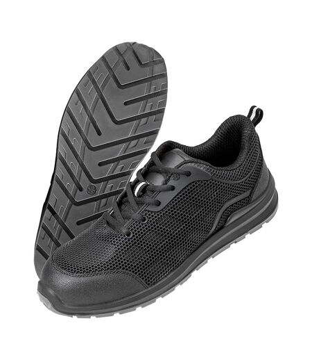 Result Work-guard Unisex All Black Safety Trainers Black WORK-GUARD By Result