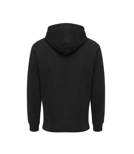 Unisex adult abisko recycled cotton full zip hoodie black Iqoniq