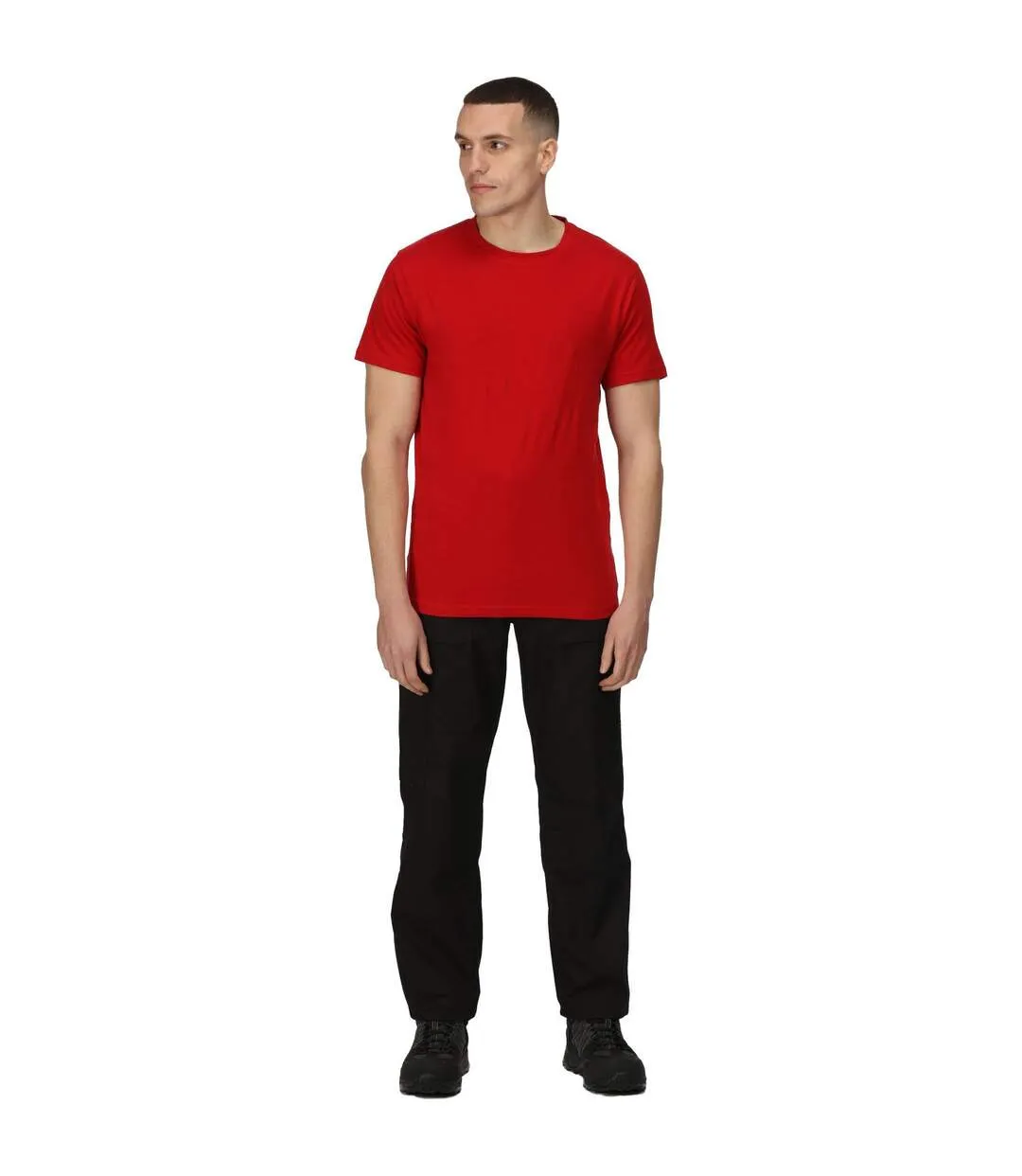 Mens Cotton Soft Touch T-shirt Classic Red Regatta Professional-2