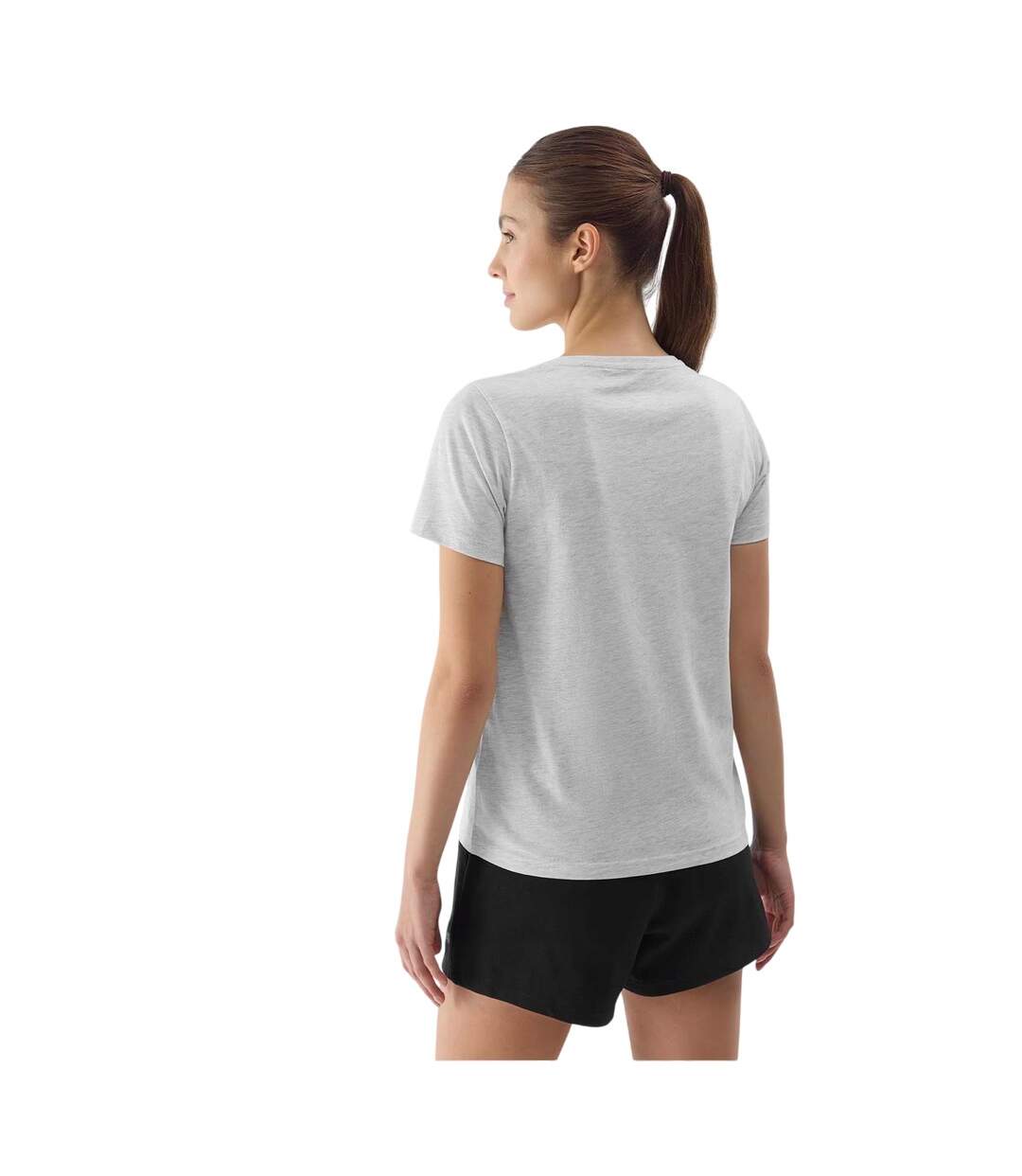 Womens/ladies Cotton T-shirt Frost Gray 4F-3