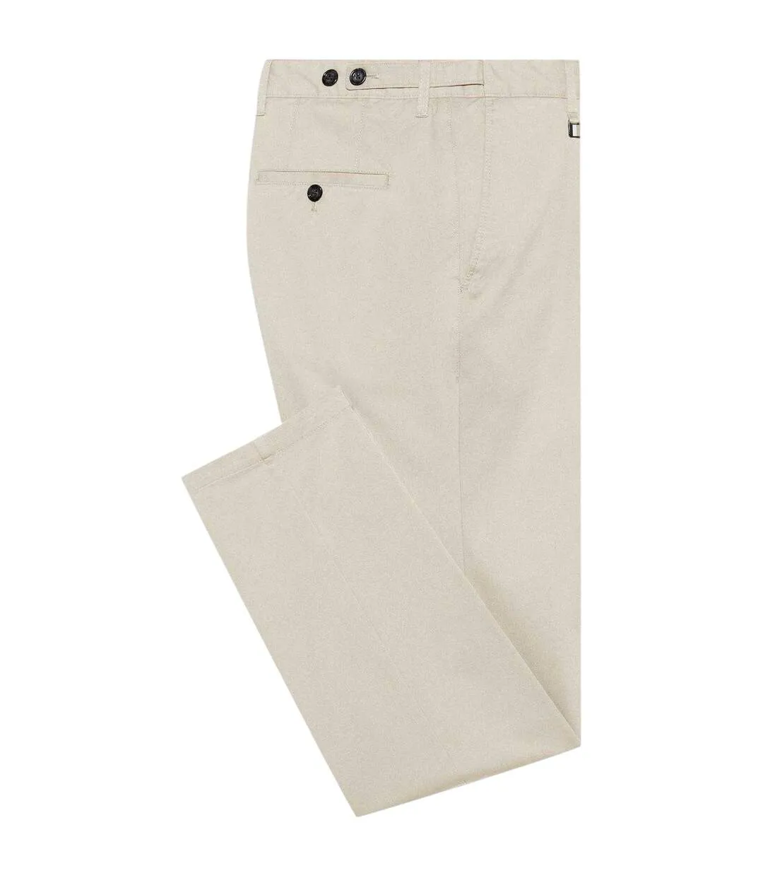 Mens Cotton Slim Chinos White Boss-3