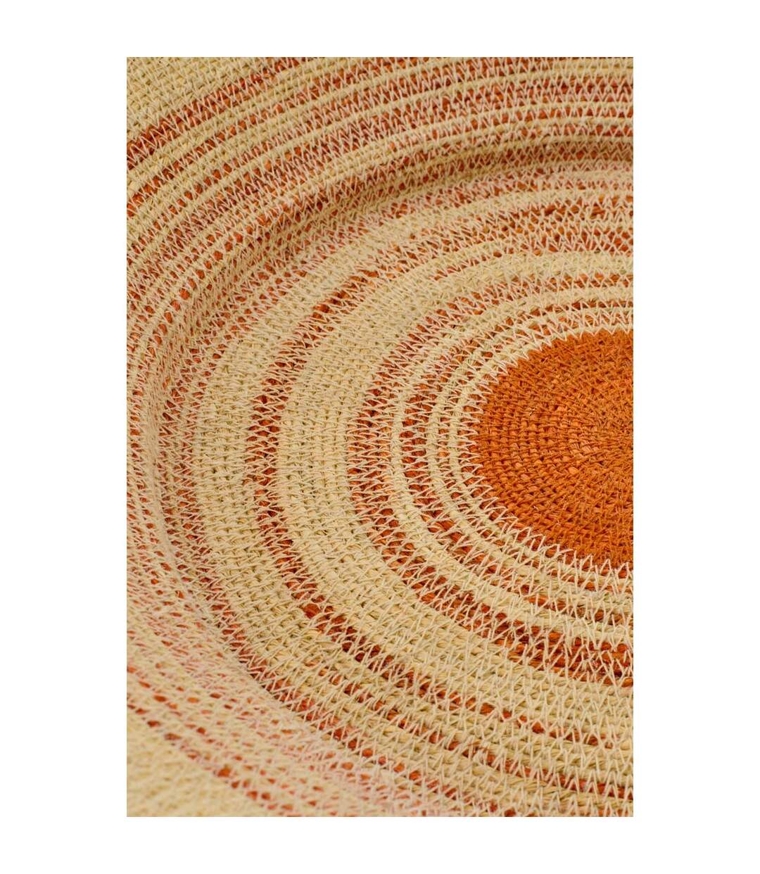Coupelle Déco en Jonc Galene 52cm Naturel & Orange-2
