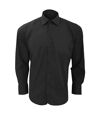 SOLS Mens Brighton Long Sleeve Fitted Work Shirt (Black) - UTPC337