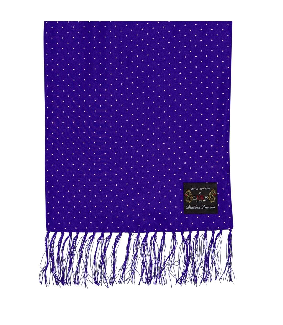 Unisex Adult Dotted Midweight Scarf One Size Royal Blue Luke-3