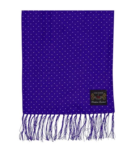 Unisex Adult Dotted Midweight Scarf One Size Royal Blue Luke