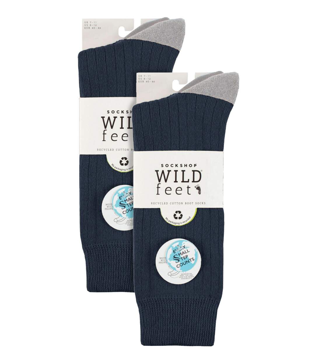 Wildfeet - 6 Paires Homme Chaussettes Bottes Coton Randonnée-2