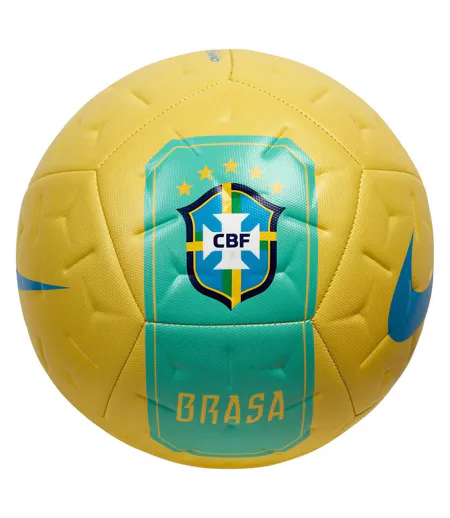 Ballon De Foot Brasil 2026/27 Taille 5 Jaune Bleu Sarcelle Nike