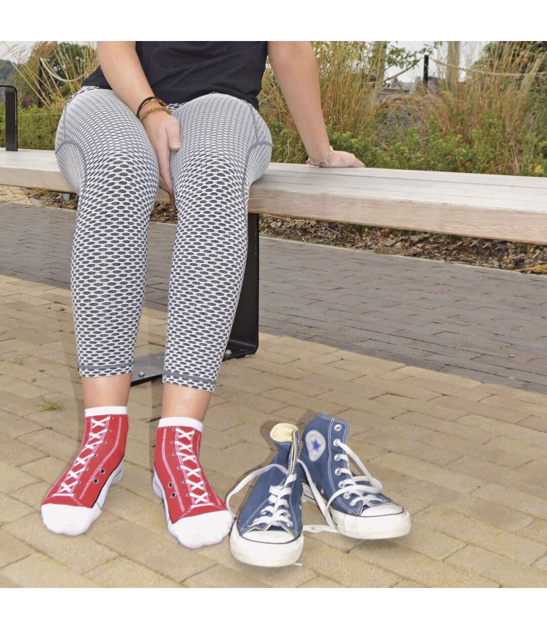 2 Paires Chaussettes en Forme de Basket Chaussures-4